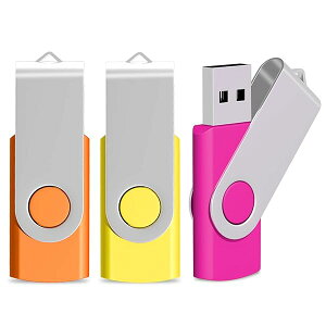 �y���������zUSB������ 32GB 3�Z�b�g �t���b�V���������[ USB2.0 �t���b�V���h���C�u 360° ��]