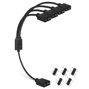 �y���������zupHere ARGB�t�@���p�d���P�[�u�� 4����P�[�u�� �A�h���T�u��LED�p5V3�s��ARGB�w�b