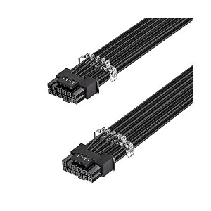 �y���������zPCIe 5.1 16�s�� GPU�d���P�[�u�� - 70cm 12V-2x6 PSU �X���[�u�P�[�u�� 600W �I�X-�I�X 12VH