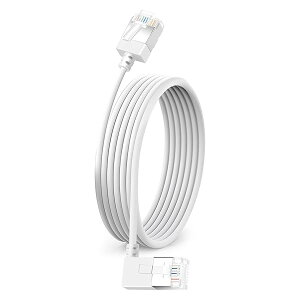 �y���������z�ׂ� �_�炩�� Cat6A �C�[�T�l�b�g�P�[�u�� 90°�E�ɌX�΂��Ă���10m�A�����^ Cat6 R