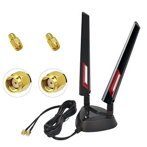 �y���������zWiFi 6E �A���e�i �g���C�o���h WiFi 6GHz 5GHz 2.4GHz �A���e�i RP-SMA WLAN �}�O�l�b�g�x