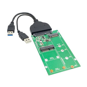 �y���������z2 in 1 Mini SATA mSATA SSD & NGFF to 2.5�C���` SATA III �n�[�h�f�B�X�N PCB �R���o�[�^�[�A
