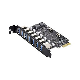 【送料無料】7ポートPCI-EからUSB 3.0ハブPCI Express拡張カードアダプタ5Gbps