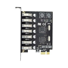 【送料無料】7ポート PCI-E - USB 3.0 HUB PCI Express 拡張カードアダプター 5Gbps マザーボード用