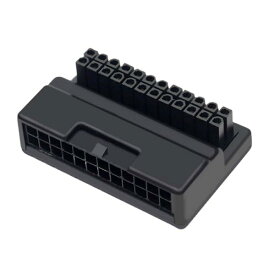 【送料無料】ATX 24ピン オス-メス 90度角度付きメインボード PSU 電源 ヘッダー 方向 ジェンダ