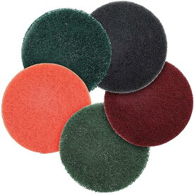 【送料無料】125mm 精練パッド ポリッシャー交換用 #180 - #2000 5枚セット 研磨パッド 工業用 荒