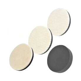 【送料無料】【4個セット】 ウールバフ 研磨バフ 150mm 荒目 中目 細目 マジックテープ式 車磨