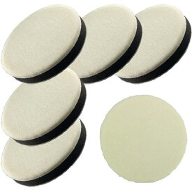 【送料無料】ポリッシャーバフ 6個セット 研磨バフ 125mm 細目 マジックテープ式 車磨き用