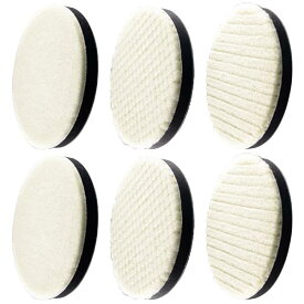 【送料無料】ポリッシャーバフ 6個セット 研磨バフ 125mm 荒目 中目 細目 マジックテープ式 車