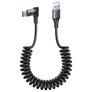 �y���������z���p�R�C���� USB C �P�[�u��, 90�x USB-A - USB-C �P�[�u�� Android Auto Carplay�AiPhone 17 16 15 Pro Max�AGalaxy S25 S24 Ultra �p�^�C�v C �R�[�h - 1.5M�y���K�Ȓ���: 0.4�`1M�z, 2���g, �S1�F �S3�T�C�Y