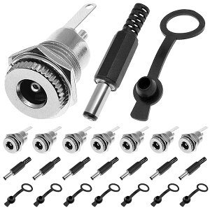�y���������z10�� 5.5 x 2.1mm DC�d���W���b�N �\�P�b�g 30V 5A DC-099 ���X �p�l�� �}�E���g �R�l�N�^ �A�_�v�^�[ �d�q�@��p 10�̖h���L���b�v�t�� 10�� 5.5 x 2.1mm DC�I�X�v���O �S1��