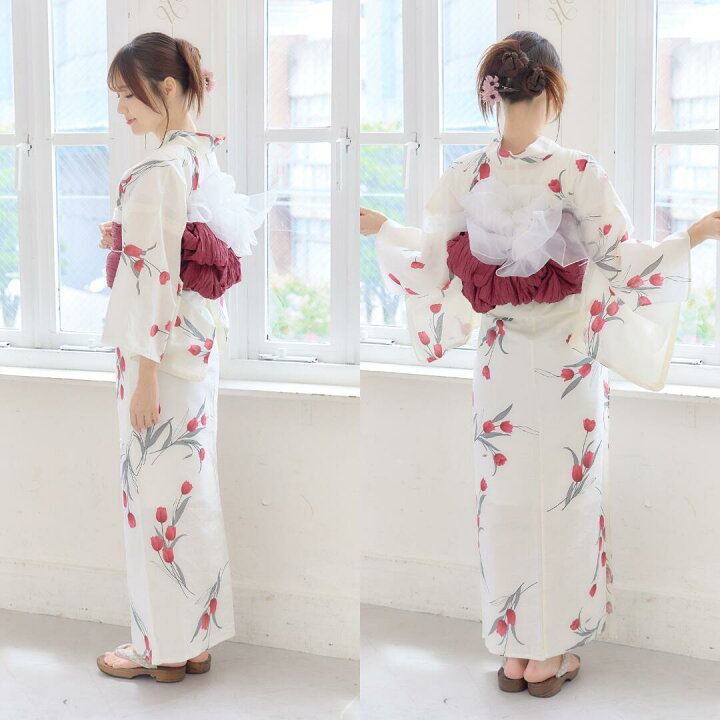楽天市場】浴衣 4点set 4点セット チューリップ 花柄 ゆかた 浴衣 