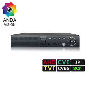 hƃJ R[_[248fΉ 8ch XVR ^@ AHD/TVI/CVI/IP/CVBS 1080PiHDD2TBj av-xvr2108t