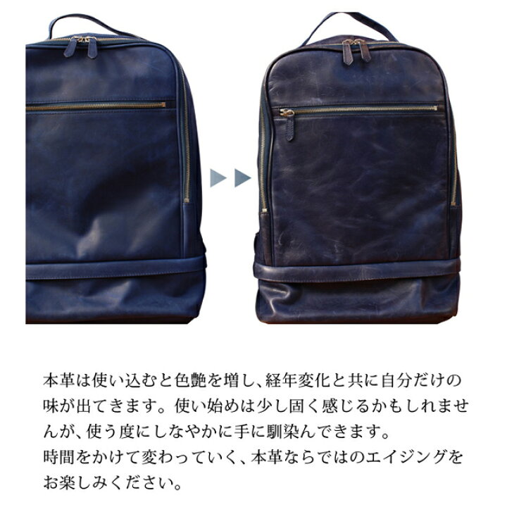 楽天市場 とことん革にこだわる人の リュック フルグレイン レザー 薄型 スリム メンズ 本革 エイジング 革 レザー 軽量 エイジング バッグ Pc おしゃれ リュックサック ビジネス 通勤 薄い 銀面 ギフト プレゼント ブランド Biz 本革バッグ Anday