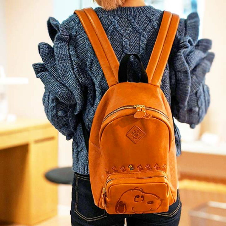 楽天市場】【本革製】大人の スヌーピー リュックサック 本革  