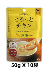 ペットの恵み365 カラダのスープ 犬用 とろっとチキン 50g X 10袋セット 水分補給サポート 国産 無添加スープごはん 化学調味料 保存料 着色料不使用 南九州産鶏肉使用 ドッグフード補助食 夏の暑さ 冬の乾燥対策に