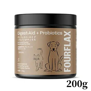 FOURFLAX フォーフラックス ダイジェスト-エイド+プロバイオティクス 犬猫兼用サプリメント 200g