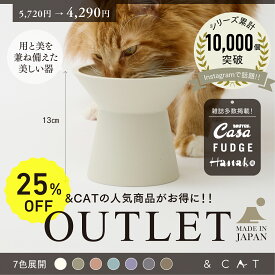 【SNSで話題の猫用品!!】 猫 フードボウル 猫 食器 食べやすい 高さがある 陶器 美濃焼 日本製 倒れにくい 電子レンジ 食洗機対応 おしゃれ 猫用 フードボウル ごはん皿 小型犬用 フードボウル 国産 &CAT ご飯皿 上質 清潔 快適 長持ち 猫グッズ 人気