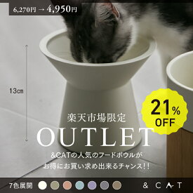 ＼限定クーポン配布／【SNSで話題の猫グッズ!!】 猫 フードボウル 猫 食器 食べやすい 高さがある 陶器 美濃焼 日本製 倒れにくい 電子レンジ 食洗機対応 おしゃれ 猫用 フードボウル ごはん皿 小型犬用 フードボウル 国産 &CAT ご飯皿 上質 清潔 快適 長持ち 猫グッズ 人気