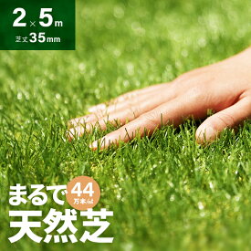人工芝 人工芝ロール 2m×5m 芝丈35mm ロール 送料無料 高密度44万本／m2 芝生マット 人工芝生 ロールタイプ 固定ピン 人工芝マット 芝生 庭 バルコニー ガーデニング ベランダ テラス ガーデン 水はけ 屋上緑化 u字ピン