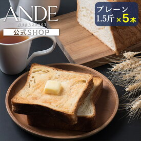 デニッシュ食パン プレーン 1.5斤サイズ ×5本セット （長期保存 京都 高級食パン 詰め合わせ お取り寄せ）