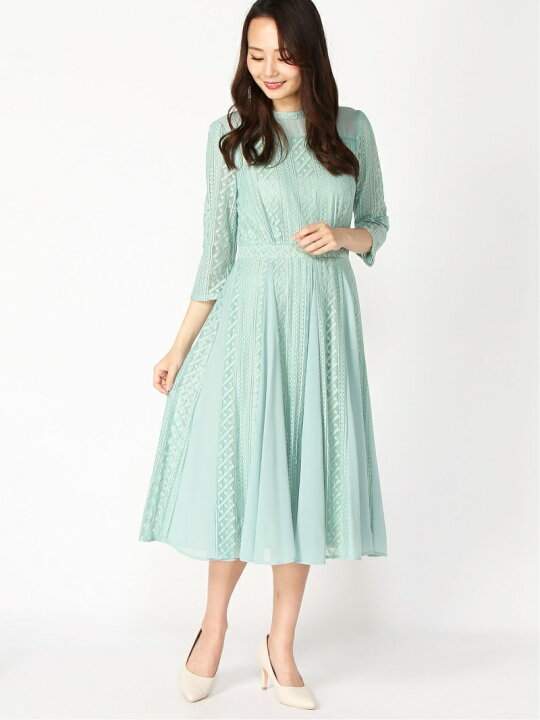 楽天市場】【SALE／57%OFF】キリカエレースシフォンドレス Andemiu  