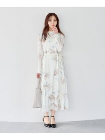 アートフラワーワンピース Andemiu アンデミュウ ワンピース・ドレス ワンピース ホワイト ネイビー【先行予約】*【送料無料】[Rakuten Fashion]