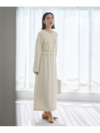 【セレモニー】キンボタンノーカラーワンピース Andemiu アンデミュウ ワンピース・ドレス ワンピース ネイビー ホワイト ブルー【送料無料】[Rakuten Fashion]