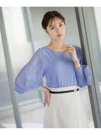 【SALE／33%OFF】レーススリーブニット Andemiu アンデミュウ トップス ニット ホワイト ブラック ピンク グレー グリーン ネイビー ブルー【RBA_E】【送料無料】[Rakuten Fashion]