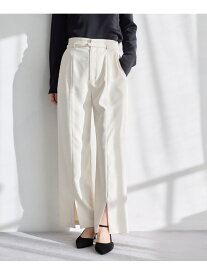 【セレモニー】フロントスリットハイウエストパンツ Andemiu アンデミュウ パンツ その他のパンツ ホワイト ブラック ネイビー【送料無料】[Rakuten Fashion]