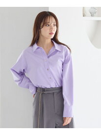 【イージーケア】キンボタンシャツ Andemiu アンデミュウ トップス シャツ・ブラウス ブルー パープル ホワイト【送料無料】[Rakuten Fashion]