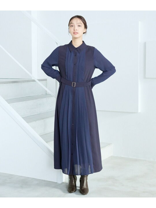 楽天市場】【SALE／50%OFF】フロントプリーツワンピース Andemiu 