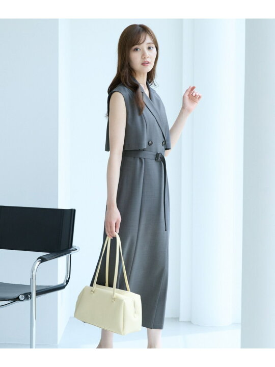 楽天市場】【SALE／10%OFF】トレンチ風ノースリーブワンピース Andemiu 