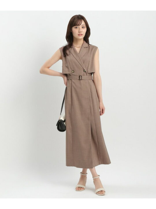 楽天市場】【SALE／10%OFF】トレンチ風ノースリーブワンピース Andemiu 