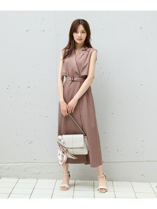 楽天市場】【SALE／10%OFF】トレンチ風ノースリーブワンピース Andemiu 