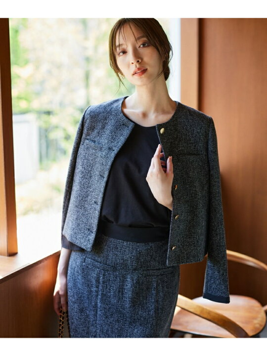 楽天市場】【SALE／50%OFF】(W)ツイードコンパクトJK Andemiu 
