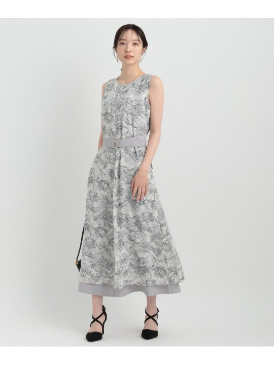 楽天市場】【SALE／18%OFF】フラワーノースリーブワンピース 