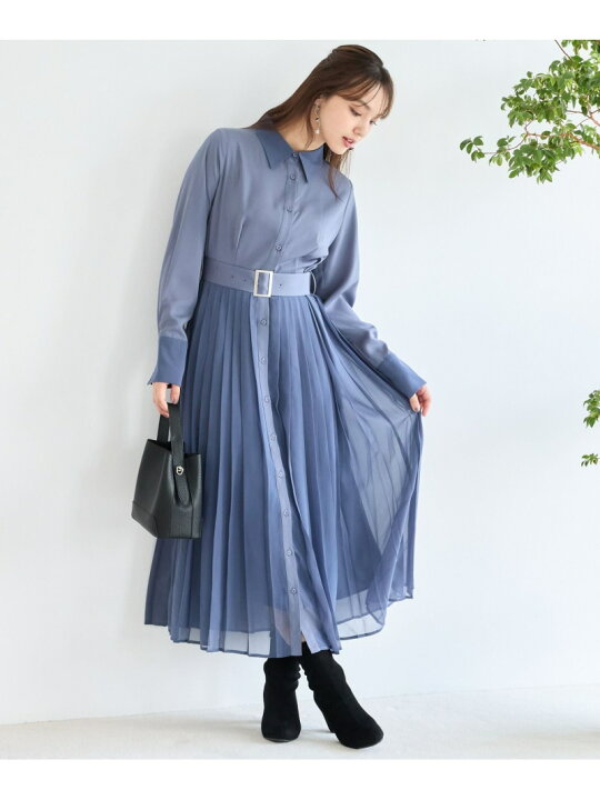 楽天市場】【SALE／50%OFF】イソザイプリーツシャツワンピース Andemiu 