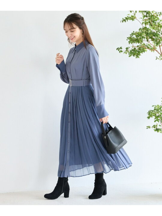 楽天市場】【SALE／50%OFF】イソザイプリーツシャツワンピース Andemiu 