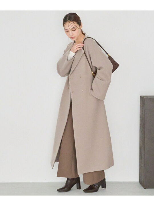 楽天市場】【SALE／13%OFF】メルトンノーカラーロングコート Andemiu  