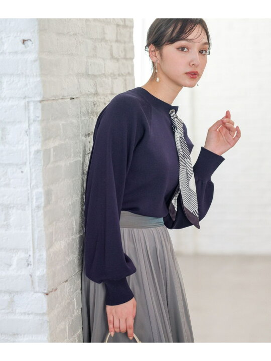楽天市場】【SALE／37%OFF】スカーフツキニット Andemiu アンデミュウ 