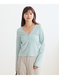 �ySALE�^50%OFF�z�t�N���W���K�[�hV�l�b�N�J�[�f�B�K�� Andemiu �A���f�~���E �g�b�v�X �J�[�f�B�K�� �u���b�N �z���C�g �u���[�yRBA_E�z[Rakuten Fashion]