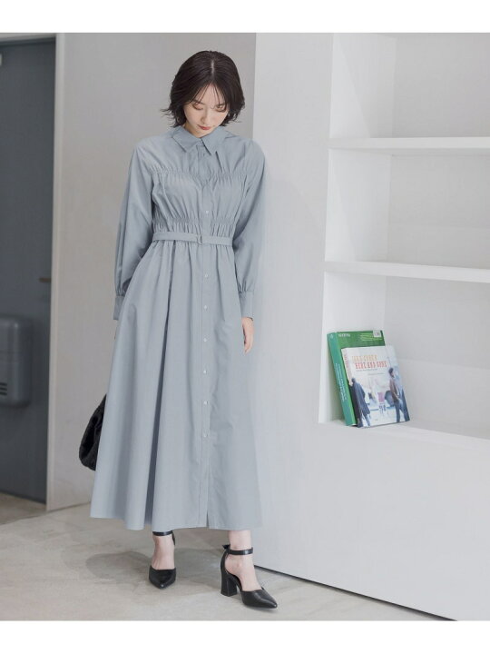 楽天市場】【SALE／50%OFF】シャーリングシャツワンピース Andemiu 