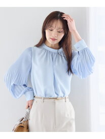 ソデプリーツブラウス Andemiu アンデミュウ トップス シャツ・ブラウス ブラック ブルー ホワイト【送料無料】[Rakuten Fashion]