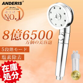 ★爆安クーポン→2,150円★ シャワーヘッド マイクロナノバブル 節水 塩素除去 うるおい ミスト 増圧 高洗浄力 毛穴 汚れ 除去 美髪 美肌 美顔 美容 保湿 ナノバブルシャワー ヘッド シャワー フェース 手元止水 取付簡単 アダプター付き 国際汎用基準G1/2