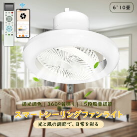 【冷暖ダブル活躍！】天井扇風機 正逆回転 空気循環 LEDシーリングファンライト 遠隔操作 タイマー機能 常夜灯付き 360°首振り LED おしゃれ シーリングライト 6畳 8畳 10畳 調光調色 ファン付き照明 15段階風量調節 超静音 DCモーター 軽量 リモコン付き 省エネ