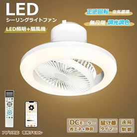 シーリングファンライト 6畳 8畳 10畳 led dcモーター 静音 おしゃれ【音声操作・Alexa/Google Home対応 】リモコン付き シーリングファン DCモーター 首振り 小型 薄型 正逆回転 LED照明付き サーキュレーター dcモーター 天井 静音 省エネ 常夜灯モード 2年保証 送料無料