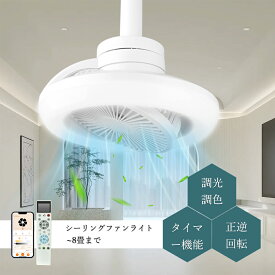 【10日限定ポイント5倍！】扇風機 ファン付きライト ソケット 無段階調光 調色 ファン付きシーリングライト ファン付きLEDライト LEDシーリングファン LEDサーキュレーター 吊り下げ扇風機 天井ファン 15段階風量調節 空気循環 四季使用 LED照明 ファン付きライトE26一台二役