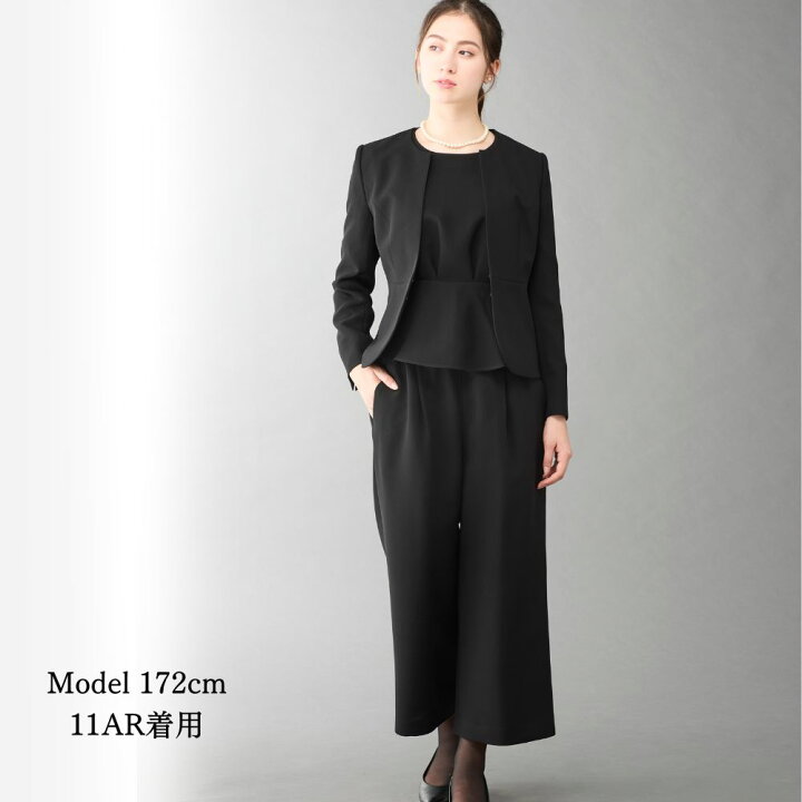 楽天市場】喪服 礼服 3点セット ブラックフォーマルスーツ レディース 