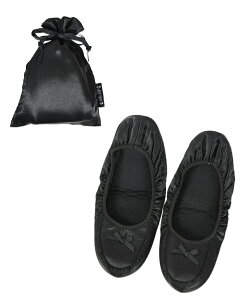 スリッパ 携帯 選べる2type!携帯折りたたみスリッパ 持ち運び 無地 サテン レディース ブラック 黒 軽量 折りたたみ 携帯スリッパ コンパクト ケース付き エミュラル emural 卒業式 入学式 旅